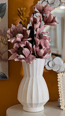 Vaso Glint Ø24x41 cm in Mgo Bianco      
