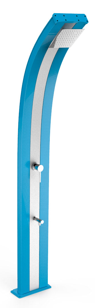 acquista Doccia da Giardino Miscelatore e Lavapiedi Arkema Dada Fascia Inox Light Blu