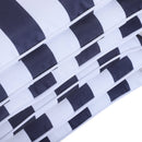 Set 6 Cuscini per Sedia Sfoderabili 100% Poliestere Bianco e Blu 42x42x5 cm 