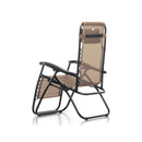 Sedia Sdraio da Giardino Gran Relax 88x65x110 cm in Textilene Beige     