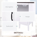 Mobile Bagno a Colonna 40x38x162,5 cm Salvaspazio con 3 Ripiani Aperti in MDF Bianco      