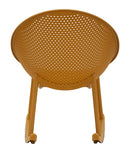 Sedia a Dondolo Ibiza Senape 66x88x80 cm in Polipropilene Senape      