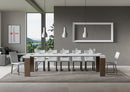 Consolle Allungabile 90-300x40x77 cm in Nobilitato Bianco e Noce