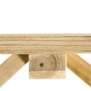 Panchina da Giardino 2 Posti 98x50x39,5 cm con Gambe a Ruota di Carro in Legno a Doghe      