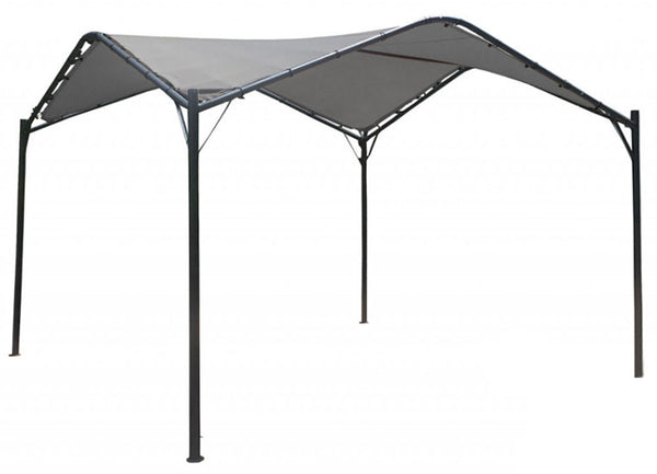acquista Gazebo da Giardino in Acciaio 3,5x3,5m Bauer Onda Grigio e Nero