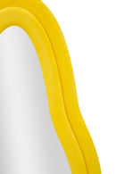 Specchio da Muro Chanele Giallo 40x4x160 cm in MDF e Poliestere e Specchio Giallo      