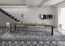 Tavolo Allungabile 120/380x90 cm Tecno Tortora Gambe Antracite      