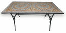 Tavolo da Giardino Rettangolare 145x83 cm in Ferro con Mosaico Soriani Cipro