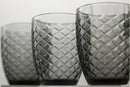Set 6 Bicchieri Ø8,5x10 cm in Vetro Villa d'Este Home Tivoli Squared Grigi