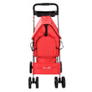 Passeggino per Cani Pieghevole Rosso 82x47x101 cm 