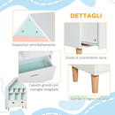 Libreria Scaffale Portagiochi per Cameretta 82x30x126 cm  Bianca