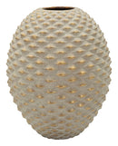 Vaso Pepipas Ball Ø29,5x36 cm in Ceramica Grigio e Oro      