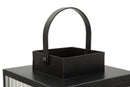 Lanterna Simply 15,5x15,5x28,5 cm in Metallo e Vetro Nero      