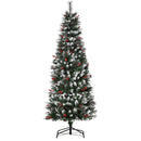 Albero di Natale Artificiale Innevato 180 cm 539 Rami con Bacche Verde