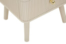 Comodino 3 Cassetti Shy 37,5x34x61 cm in Pino e MDF e Ferro      