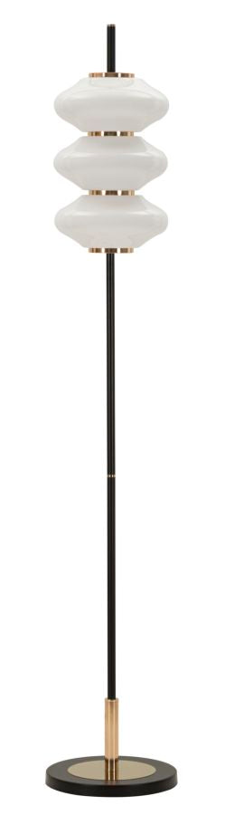 Lampada da Terra Vintage Ø30x168 cm in Ferro e Vetro Oro e Nero e Bianco online
