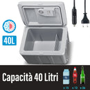 Frigorifero Elettrico 40L Portatile con Ruote Caldo-Freddo Spina 230V e 12V Grigio      