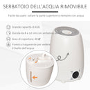 Umidificatore d'Aria ad Ultrasuoni 4,8L con Display a LED Bianco