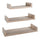 Set 3 Mensole da Parete 60-50-40x23,7x8 cm in Fibra di Legno Calamita Maxi  Rovere Naturale/Sagerau