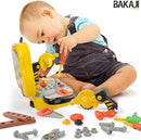 Valigetta per Attrezzi Giocattolo per Bambini con 31 Accessori Fai da Te Giallo      