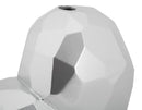 Vaso Heart Silver 19x9x18 cm in Resina Argento      
