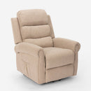 Poltrona Alzapersona Elettrica 1 Motore 74x72x108cm in Tessuto Beige