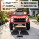 Macchina Elettrica per Bambini Ford Raptor 12V con Telecomando Bluetooth Luci LED e Tappetini Rosso