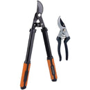 Set 2 Troncarami Cesoie da Potatura e da Giardino in Acciaio e Manico Ergonomico Black & Decker
