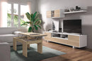 Tavolino Basso da Caffè 100x50x43 cm con Piano Sollevabile Rovere