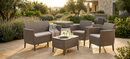 Set da Giardino Divano 2 Poltrone e Tavolino in Resina Keter Salemo Lounge Cappuccino