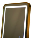 Specchio da Terra LED Simple Rett, 50x3x160 cm in Alluminio e Specchio Oro      