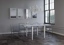 Tavolo Allungabile 90x90x180x78-80 cm Impero Libra Bianco Frassino