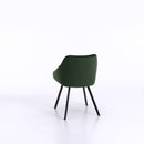 Set 2 Sedie 51x44x77 cm in Similpelle Verde Petrolio