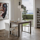Tavolo Allungabile 120-224x90x77 cm Tecno Premium Noce Telaio Antracite 