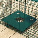 Gabbia Trappola per Animali Piccoli 80x25x30 cm Meccanismo di Chiusura in Acciaio Verde Scuro  