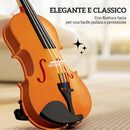 Violino 4/4 per Principianti e Adulti con Custodia Arco Spalliera e Pece Manico e Testa in Acero Marrone      