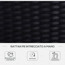 Set 2 Lettini Prendisole in Acciaio Nero con Cuscino Crema 