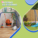 Altalena da Giardino 2 in 1 per Neonati e Bambini da 6 Mesi a 8 Anni Arancione e Blu    