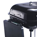 Barbecue a Carbone Carbonella con 2 Griglie Ripiano Laterale e Coperchio in Metallo Nero 