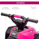 Quad Elettrico per Bambini 12V 2 Velocità Fari LED Rosa 