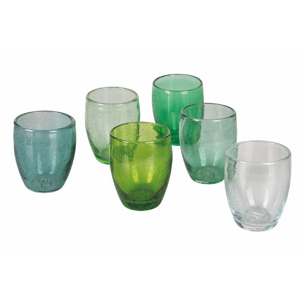 acquista Set 6 Bicchieri Acqua Acapulco Greenery in Vetro VdE Tivoli 1996 Verde