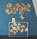 Console in Ferro Leaf 108x36,5x80 cm in Ferro MDF e Specchio Oro