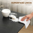 Tavolo Pieghevole per 4-6 Persone 120x80x73 cm con 2 Ribalte e Ruote con Freno Struttura in Acciaio Nero Effetto Legno      