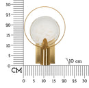 Lampada da Muro Oklan 20x10x29 cm in Vetro e Ferro Oro e Naturale      