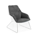 Poltrona 85x74xH86 cm in Polipropilene Grace Grigio Scuro