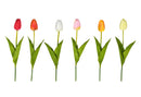 Set 24 Tulipani Artificiali Fiori Altezza 54 cm Multicolore