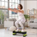 Stepper Fitness per Aerobica Regolabile su 3 Altezze in Plastica Verde e Nero      