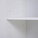 Mobiletto Cassettiera 2 Cassetti 2 Ante con Ripiano Regolabile in Legno Bianco 71x35x76 cm 