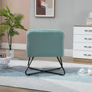Poltrona Imbottita 55x69x68 cm in Velluto Verde