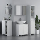 Mobile da Bagno 3 Ripiani Aperti e Armadietto 53x30x80 cm Bianco   